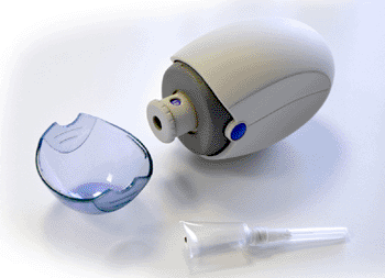 Imagen: El auto-inyector Flexi-ject (Fotografía cortesía de Cambridge Consultants). Imagen: El auto-inyector Flexi-ject (Fotografía cortesía de Cambridge Consultants).